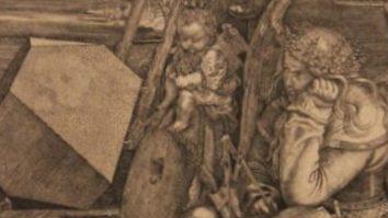 (After) Albrecht Dürer, <em>Melencolia I</em> 1514 (likely sixteenth-century copy), detail.