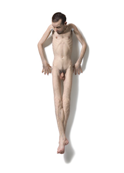 Sam Jinks, <em>Hanging man</em>, 2005, mixed media, 140 x 52 x 28 cm. Purchased through The Fornari Bequest 2005. Photo Graham Baring. Sam Jinks, <em>Hanging man</em>, 2005, mixed media, 140 x 52 x 28 cm. Purchased through The Fornari Bequest 2005. Photo Graham Baring.