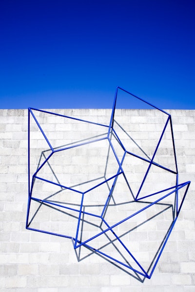 Robert Owen, <em>Double vision no. 2</em>, 2003, painted steel, 369 x 360 x 120 cm. Purchased through the Elisabeth Murdoch Sculpture Fund 2005. Photo Mark Chew. Robert Owen, <em>Double vision no. 2</em>, 2003, painted steel, 369 x 360 x 120 cm. Purchased through the Elisabeth Murdoch Sculpture Fund 2005. Photo Mark Chew.