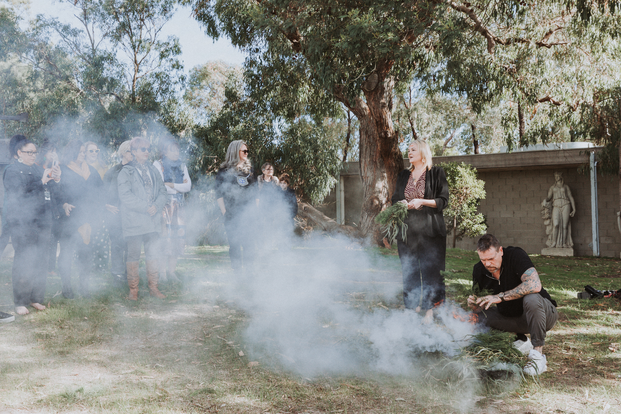 Welcome Smoking Ceremony. Photo by Kinfolk Imagery.