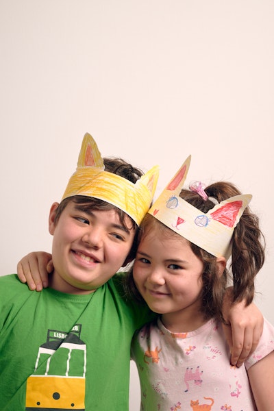 A child wearing their decorated ‘Furry Friends’ headband. Photo: Eugene Hyland A child wearing their decorated ‘Furry Friends’ headband. Photo: Eugene Hyland
