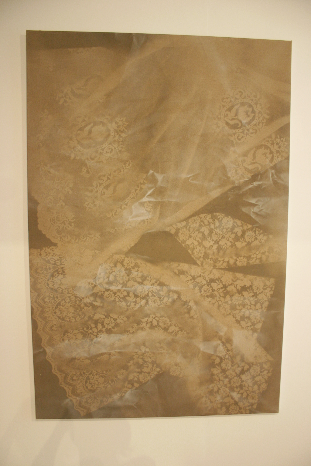 Allison Kennedy. Marie Antoinette 1. paint and tea stained cotton. 2012. Courtesy of the artist