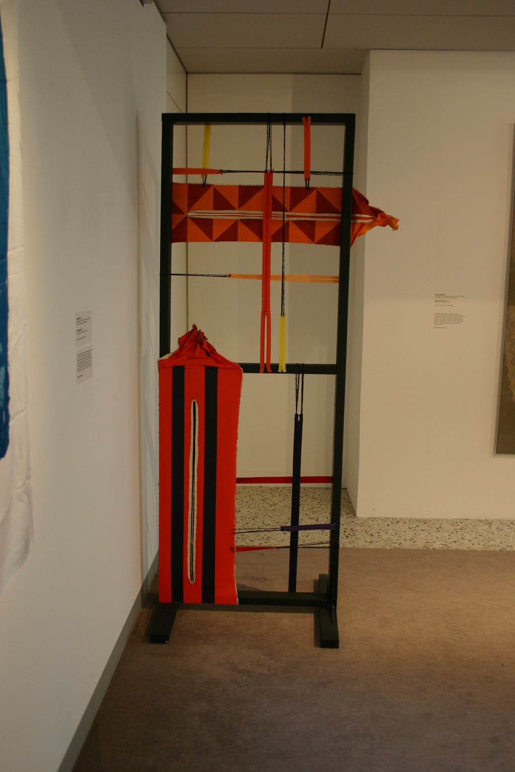 Denice Wray. Compartments. canvas, acrylic paint and sewn in zips. 2012. Courtesy of the artist