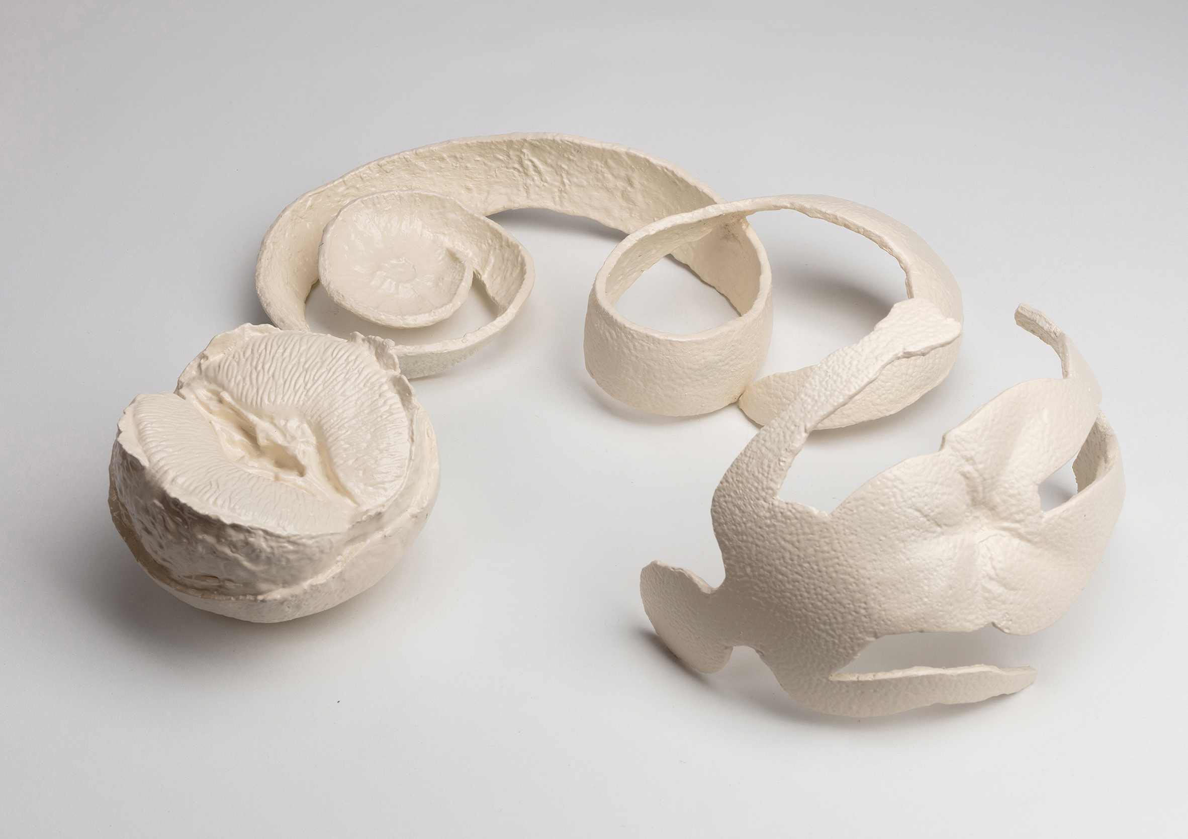 Darcey Bella Arnold The Orange is Orange 2024 bronze, oil paint three parts, overall dimensions 12 x 30 x 30 cm Courtesy of the artist