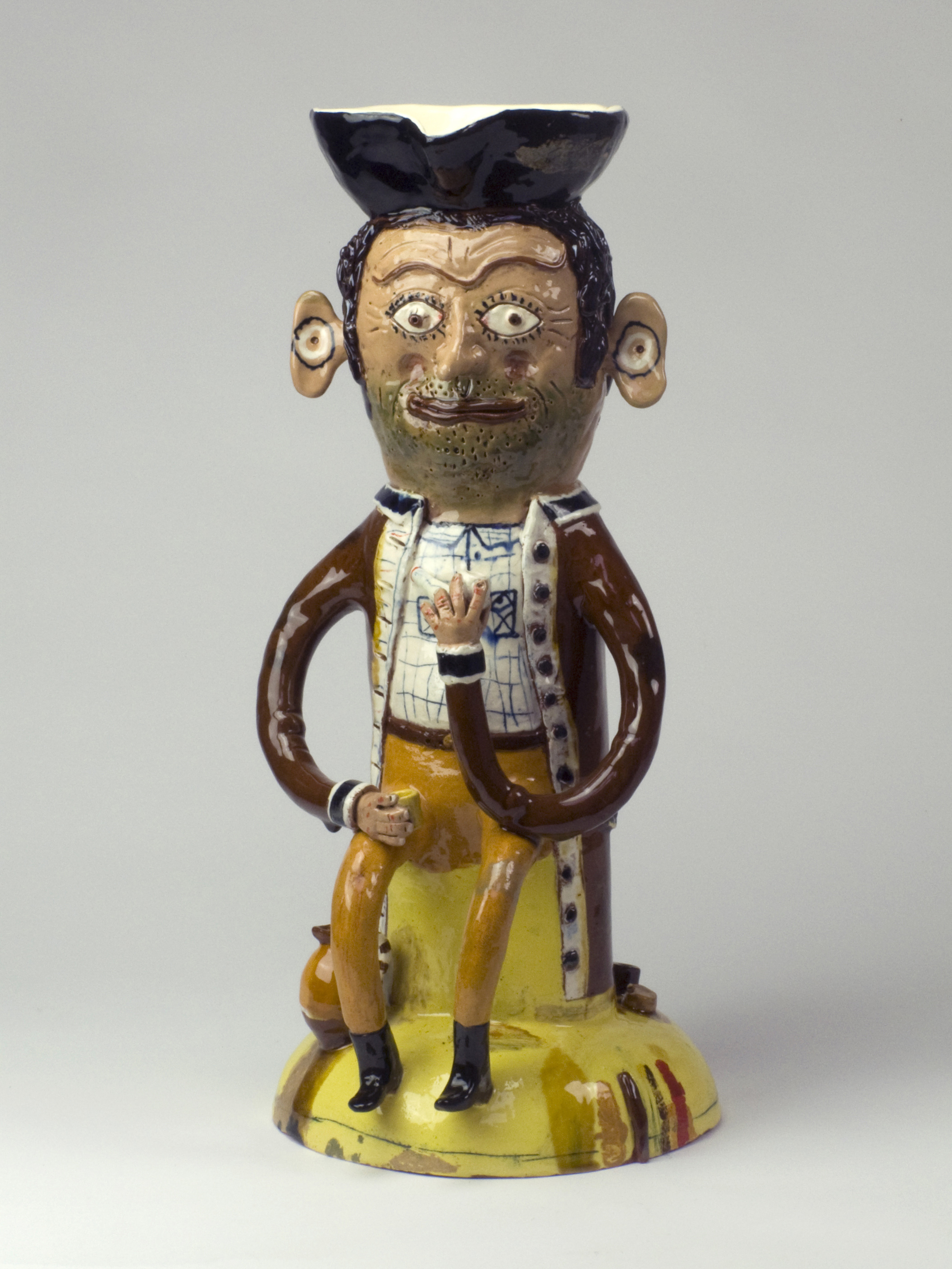 Stephen Bird Self as a Toby Jug 2025 glazed earthenware 49 x 23 x 27 cm Courtesy of the artist