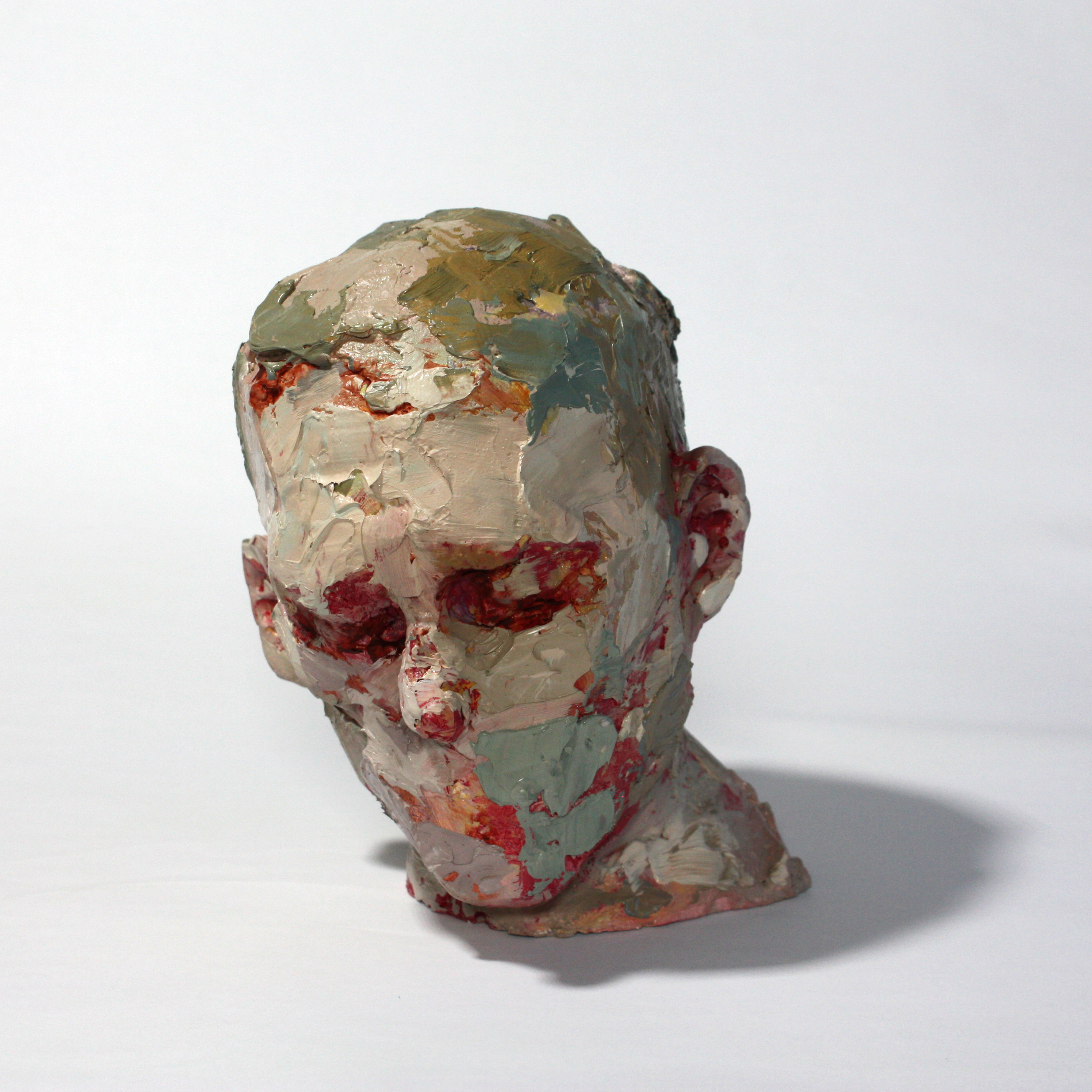 Keith Burt Travail 2025 plaster, acrylic, oil paint 17 x 14 x 14 cm  Courtesy of the artist